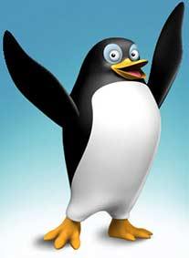 pinguim, mascote criado para lãs Pingouin