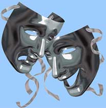 desenho de máscaras de teatro
