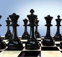 arte 3D de tabuleiro de xadrez para anúncio publicitário